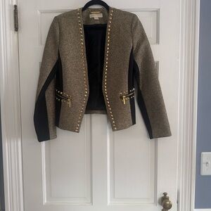 Michael Kors Black and Gold Studded Jacket